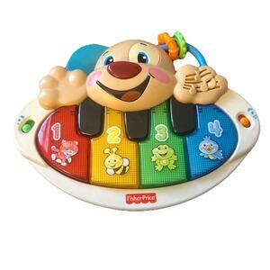 VTG Fisher Price Laugh & Learn Puppy's Piano Lights Up Songs English / Spanish!